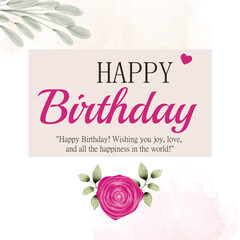 Happy birthday greetings card design