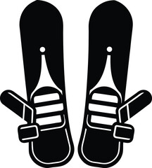 Fototapeta premium snowboard binding on white background.eps