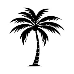 Palm tree clipart on white background vector illustration