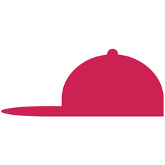 red silhouette side cap icon