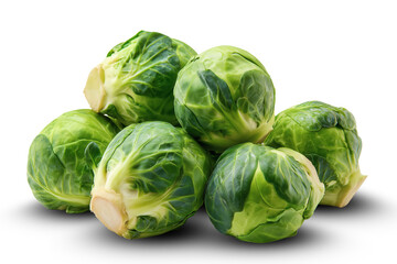 Brussels sprouts isolated on transparent or white background, png