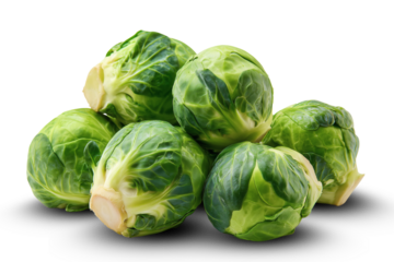 Brussels sprouts isolated on transparent or white background, png