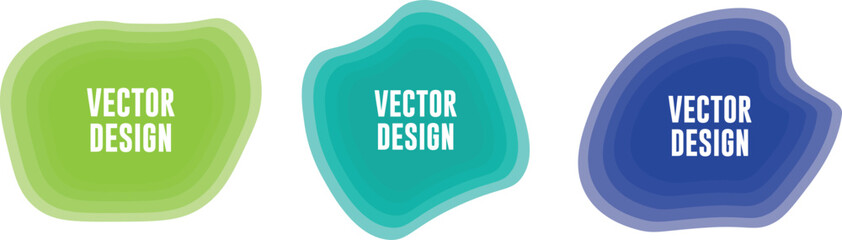 Set of Isolated Liquid Stain Vectors – Trendy Blurred Fluid Shapes for Flyer Design, Backgrounds, and Presentation Slides