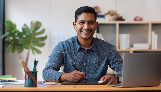 Indian Graphic Designer at Work