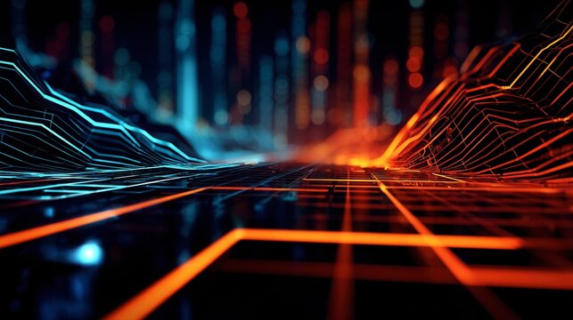 abstract technology background with binary code