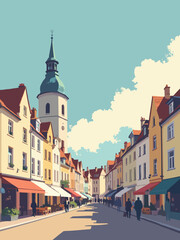 Rennes, France – historic center with half-timbered houses and bustling market streets