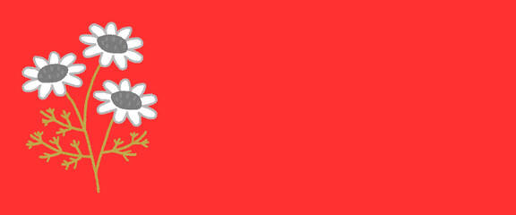 floral background with red flowers.