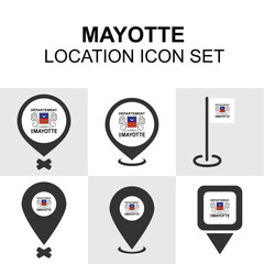 Location pins inspired by Mayotte&rsquo;s regional flag and French overseas identity.