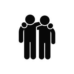 Two Friends Embracing Each Other in a Sign of Support