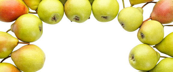 apples on a white background.