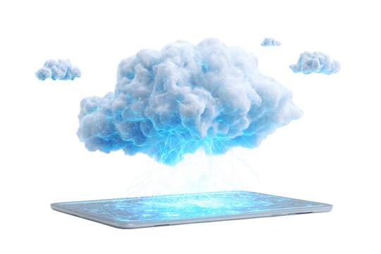 Cloud computing concept. Data transfer, digital technology.