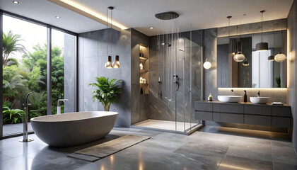 Bathroom design modern interior
3