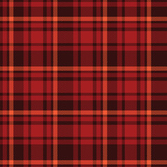Red, black and white color striped lines seamless plaid pattern background for textile design, napkin, handkerchief, blanket, cover, tablecloth.
