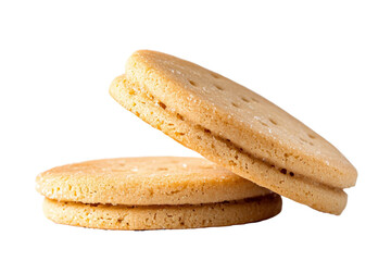 Assorted biscuits and cookies , white background