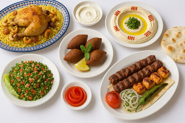 Middle east Whole food with white background