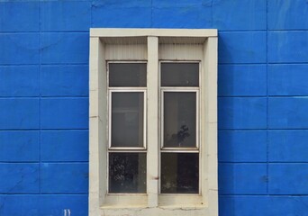 blue windows on the wall