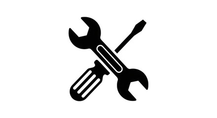 Wrench and Screwdriver Tools isolated on a transparent background
