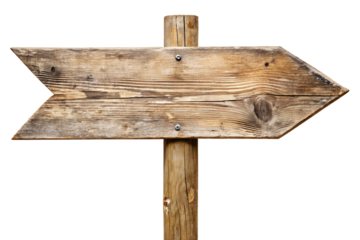 Rustic Wooden Arrow Sign Blank Direction Pointer for  Guidance, Navigation, and Wayfinding