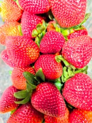 fresh strawberries background