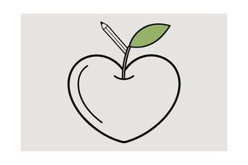 Heart apple pencil