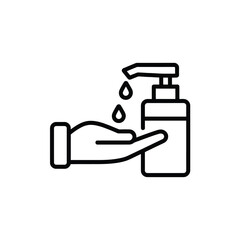 Hand Sanitizer Dispenser Icon Hygiene Cleanliness and Protection Concept