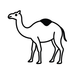 simple-silhouette-camel-icon-vector-on-white-backg.eps