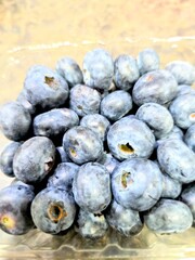close up of fresh blueberries
