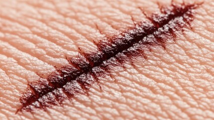 Close-up of a dark brown smear on skin