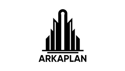 Arkaplan, building vector logo icon in black color 