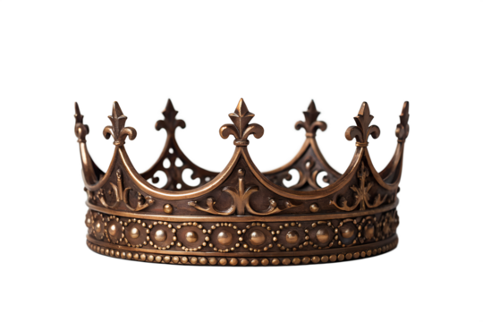 Ornate Bronze Crown Royalty, Power, and Heritage Symbol
