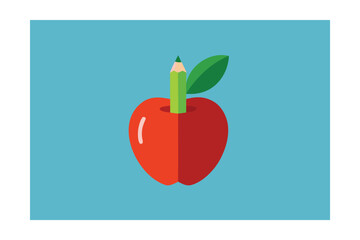 Red apple pencil