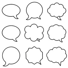 Collection of Blank Speech Bubbles