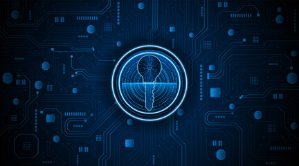 technology circuit board key icon. Cyber ​​data security and privacy concept. modern technology innovation concept background	