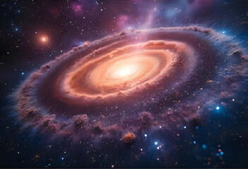 Cosmic Spiral Galaxy - Ethereal Star Formation