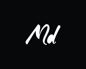 Simple MD logo design template