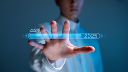 Obraz premium Navigating the Future A Glimpse into 2024 and 2025 Technological Advancements