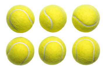 Tennis balls isolated on white background simple set