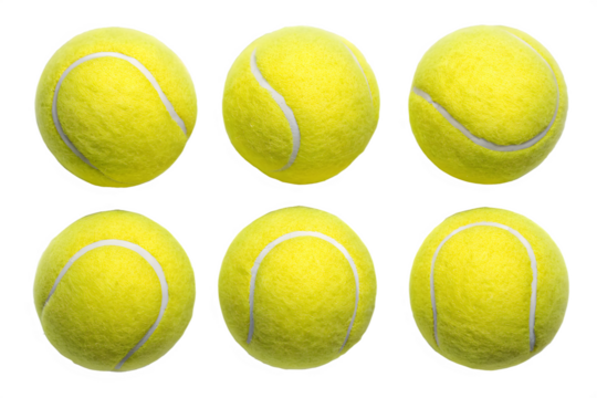Tennis balls isolated on white background simple set