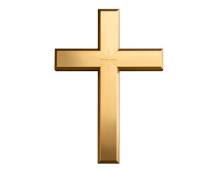 A gleaming golden cross with subtle central detail symbolizes profound spiritual devotion.