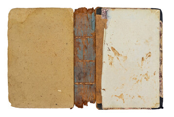 Inner Book Cover, Vintage Paper Texture on White Background
