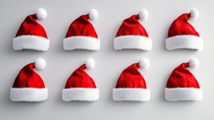 santa claus hat on the snow