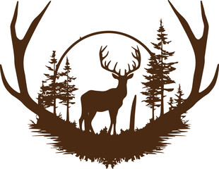 Hunting Svg, Deer hunting Svg, Deer Hunter Svg|, Outdoor Hunting Svg, Hunting, tree, nature, wild,
