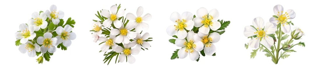 Obraz premium Eyebright flower isolated on transparent background.