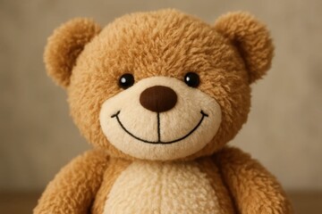 Obraz premium A plush bear invites a moment of joy