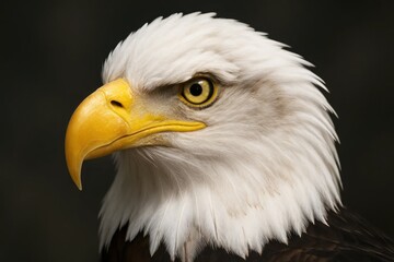 Obraz premium A Majestic Eagle Gazes into the Abyss