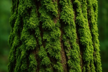 Fototapeta premium A Close-Up of Mossy Tree Bark