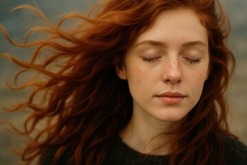 Naklejka premium A Moment of Reflection in Redhead Waves