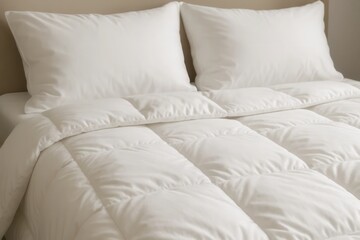 A Plush White Comforter on a Cozy Bed