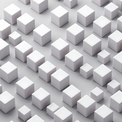 an array of small, square white blocks arranged in a close packed pattern that covers most of the frame