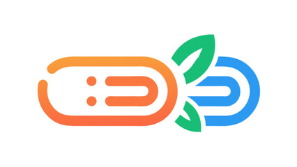 Creative nature link logo design vector template for business company and brand identity icon vector 100